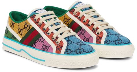 gucci colorful tennis shoes|Gucci tennis shoes for women.